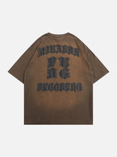 Gothic Letter Washed T-Shirt